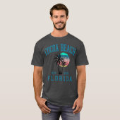 Cacao Beach Florida Beach Retro Sunset Palm Trees T-shirt (Voorkant volledig)