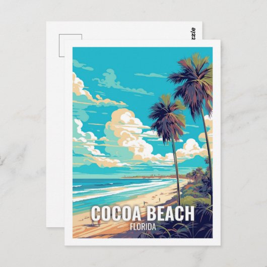 Cacao Beach Florida Beroemde reisplekken Briefkaart (Voorkant / Achterkant)