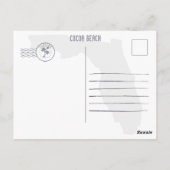 Cacao Beach Florida Retro Sunset Souvenirs 60s Briefkaart (Achterkant)