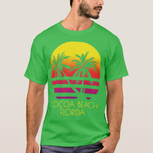 Cacao Beach Florida  Tropical Sunset Palm T T-shirt
