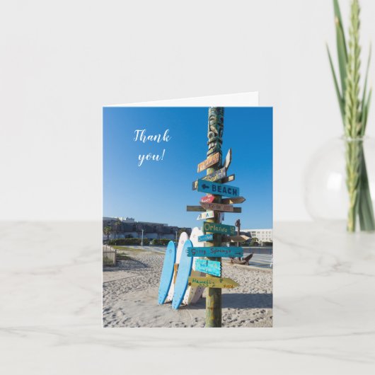Cacao Beach Tiki Totem Dank u kaart (Voorkant)