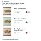 Cacao Botanische Scroll Aangepaste Kleur Fries Tegeltje