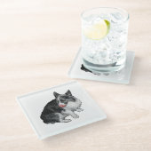 Cacao Break, Scarlet Tip Glazen Onderzetter (Schuin)