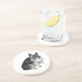 Cacao Break, Scarlet Tip Zandsteen Onderzetter (Zijkant)