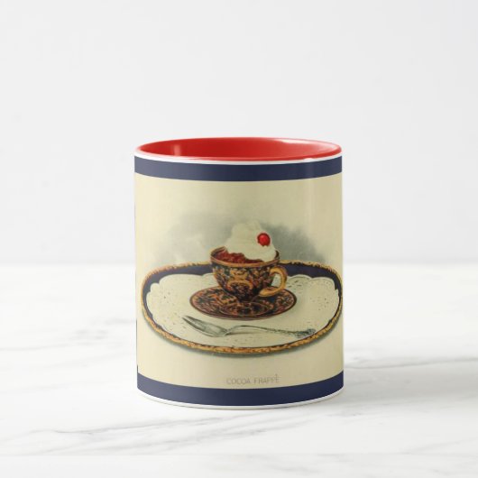  cacao chintz bekersaus elegante warme chocola mok (Midden)