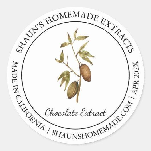 Cacao Chocolate Extract Modern label (Voorkant)