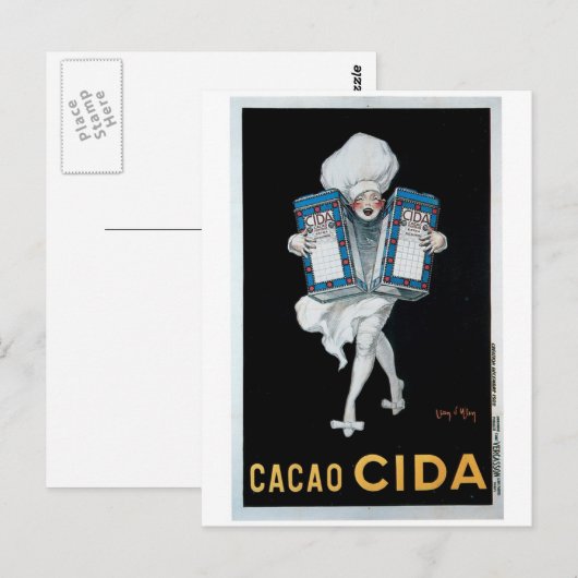 Cacao Cida -  voedselkunst Briefkaart (Voorkant / Achterkant)