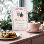 Cacao & Cookies Kerstfeest Retro Pink Santa Kaart<br><div class="desc">Nodig je vrienden en familie uit om het vakantieseizoen met warmte en zoetheid te vieren via deze heerlijke Cocoa & Cookies op uitnodiging van de kerstboom. Ontworpen met liefde en creativiteit, de uitnodiging is voorzien van onze handgeschilderde waterverf afbeelding van een roze kerstman, vrolijk met een dampende kop cacao en...</div>