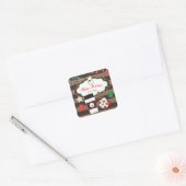 Cacao & Cookies Kerstvakantie Favor Sticker (Envelop)