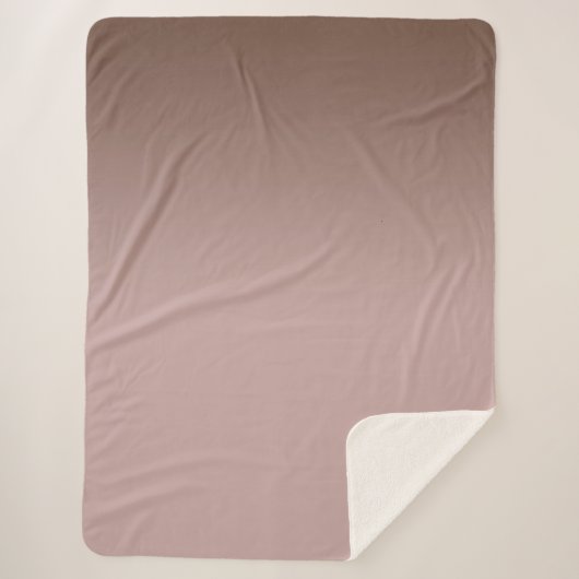 Cacao Cream Bruin Ombre Goud Glitter Hart Sherpa Deken (Voorkant)