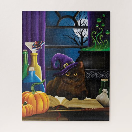 Cacao de Halloween Cat Legpuzzel (Verticaal)