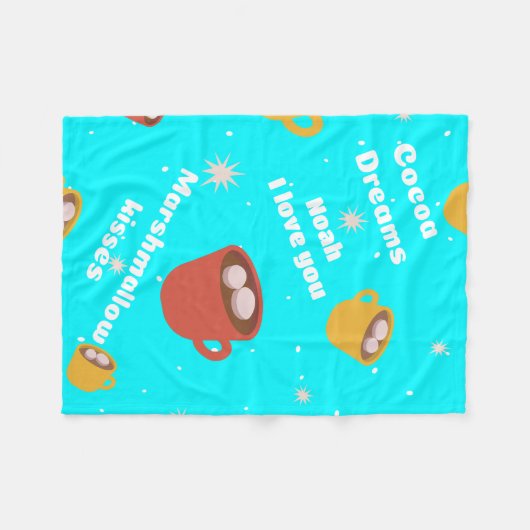 Cacao Dreams Kussen Fleece Deken (Voorkant (Horizontaal))