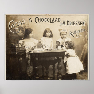 Cacao- en Chocolade Vintage Poster