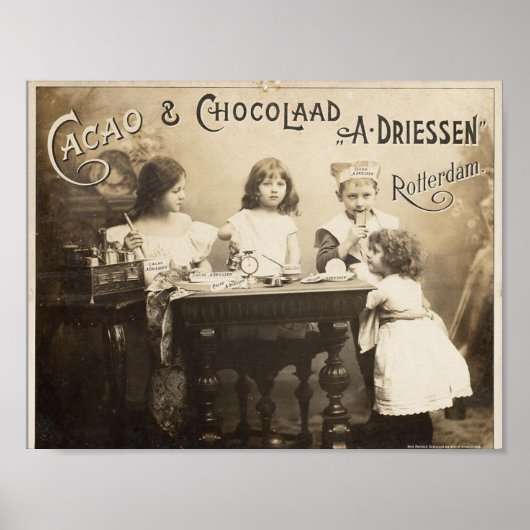 Cacao- en Chocolade Vintage Poster (Voorkant)