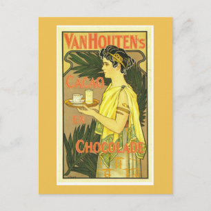 Cacao en Chocolade Vintage van Van Houten Briefkaart