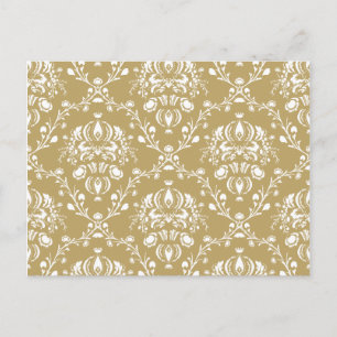 Cacao en Cream Damask Briefkaart
