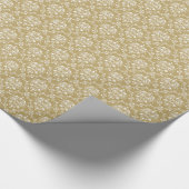Cacao en Cream Damask Cadeaupapier (Hoek)