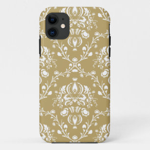 Cacao en Cream Damask Case-Mate iPhone Case