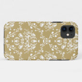 Cacao en Cream Damask Case-Mate iPhone Case (Achterkant (horizontaal))