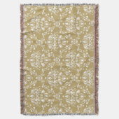Cacao en Cream Damask Deken (Voorkant Verticaal)