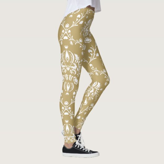 Cacao en Cream Damask Leggings (Rechts)