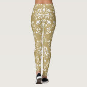 Cacao en Cream Damask Leggings (Achterkant)