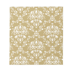 Cacao en Cream Damask Notitieblok