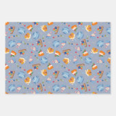 Cacao en kerstfeestartikelen, set 3 inpakpapier vel (Voorkant 3)