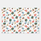 Cacao en kerstfeestartikelen, set 3 inpakpapier vel (Voorkant)