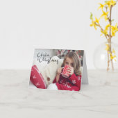 Cacao en Kerstmis Kaart (Gele Bloem)