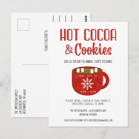 Cacao en Koekkerst Briefkaart (Voorkant / Achterkant)