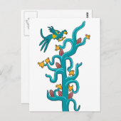 Cacao en Quetzal Briefkaart (Voorkant / Achterkant)