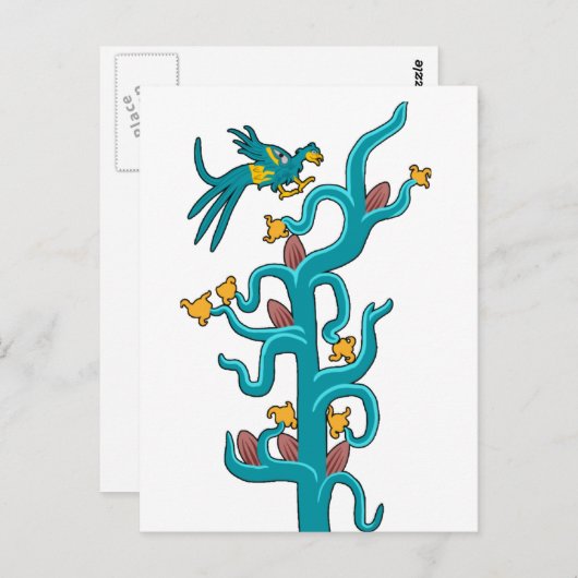 Cacao en Quetzal Briefkaart (Voorkant / Achterkant)