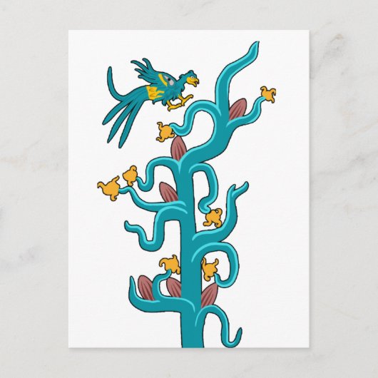 Cacao en Quetzal Briefkaart (Voorkant)