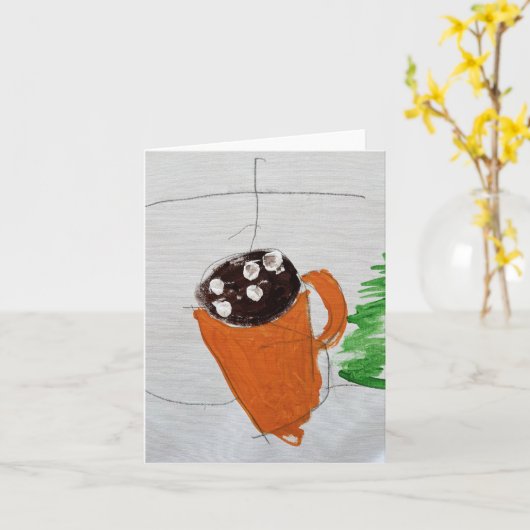 Cacao en Wenskaart van bomen Kaart (Gele Bloem)