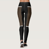 Cacao- en zwarte Leggings (Achterkant)