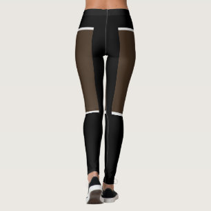 Cacao- en zwarte Leggings