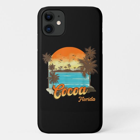 Cacao Florida Beach Zomer Vakantie Palm Sunset Case-Mate iPhone Case (Achterkant)