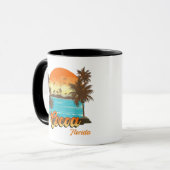 Cacao Florida Beach Zomer Vakantie Palm Sunset Mok (Voorkant links)