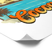 Cacao Florida Beach Zomer Vakantie Palm Sunset Poster (Hoek)