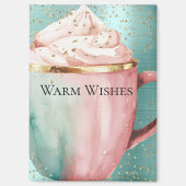 Cacao Gold Pink Mint Wishes Confetti Sparkle Magneet (Voorkant)