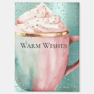 Cacao Gold Pink Mint Wishes Confetti Sparkle Magneet