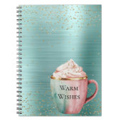 Cacao Gold Pink Mint Wishes Confetti Sparkle Notitieboek (Voorkant)