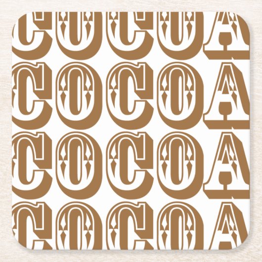 Cacao Kartonnen Onderzetters (Voorkant)