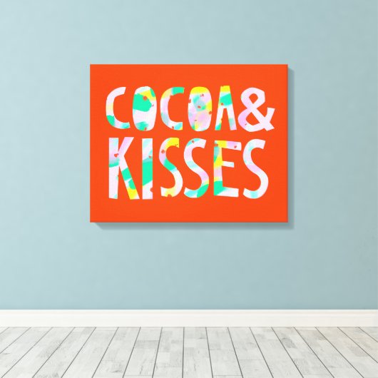 Cacao & Kisses Canvas Afdruk (Insitu (Houten vloer))