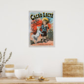 Cacao lacte, 1893 French Vintage Poster (Keuken)