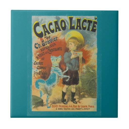 Cacao Lacte Aus Tous Le Choclat Chocolade French Tegeltje (Voorkant)