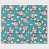 Cacao marshmallow warme chocolademelk mok winter b cadeaupapier (Vlak)