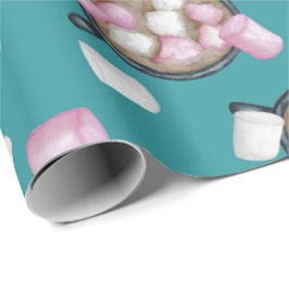 Cacao marshmallow warme chocolademelk mok winter b cadeaupapier