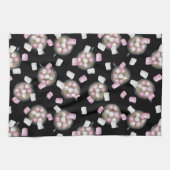 Cacao marshmallow warme chocolademelk snoep winter theedoek (Horizontaal)